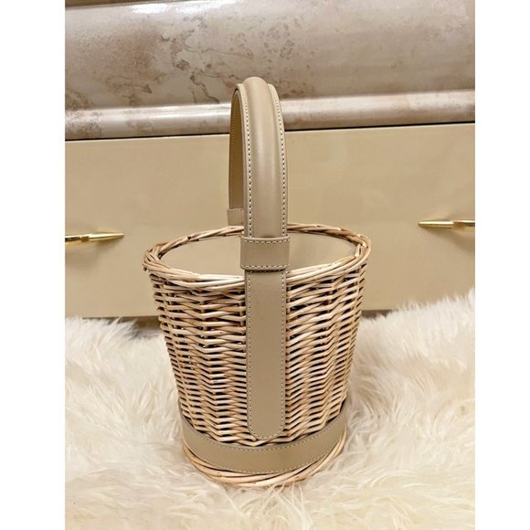 SOLD RARE NWOT POLENE L'OSIER WICKER BASKET BUCKET BAG SAND PURSE - Picture 7 of 12